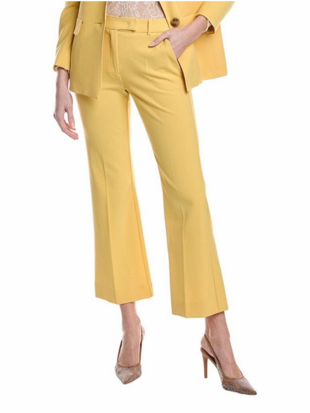 MARELLA Sz 8 Gold Yellow Child Flared Trouser Pants Orig $255